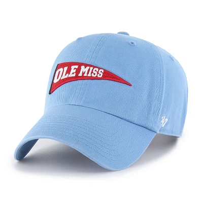Men's '47 Powder Blue Ole Miss Rebels Vault Clean Up Adjustable Hat