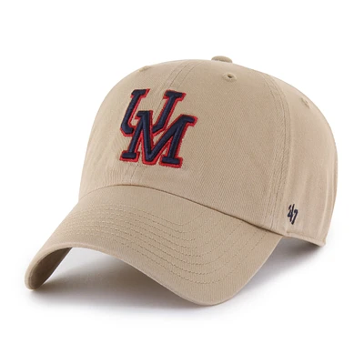 Men's '47 Khaki Ole Miss Rebels Vault Clean Up Adjustable Hat