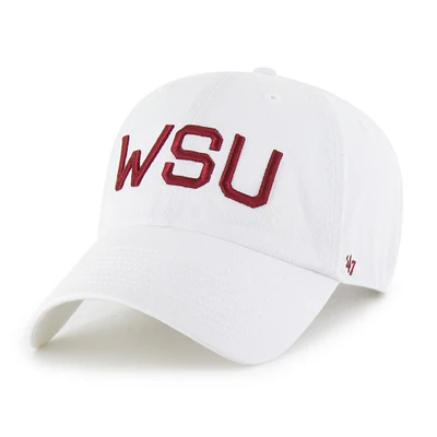 Men's '47 White Washington State Cougars Vault Clean Up Adjustable Hat