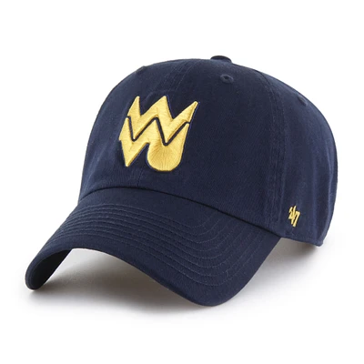 Men's '47 Navy West Virginia Mountaineers Vault Clean Up Adjustable Hat