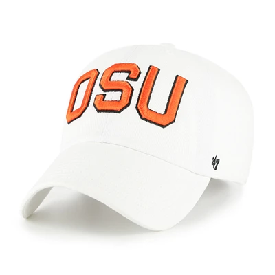 Men's '47 White Oregon State Beavers Vault Clean Up Adjustable Hat