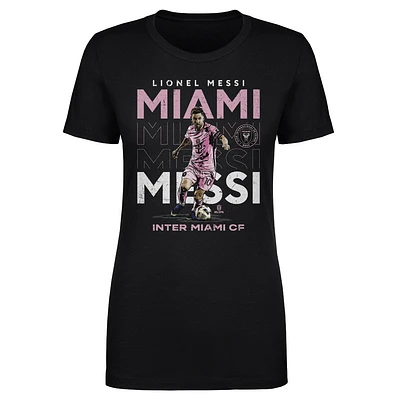 Women's 500 Level Lionel Messi Black Inter Miami CF T-Shirt