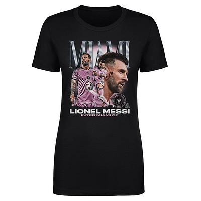 Women's 500 Level Lionel Messi Black Inter Miami CF Vintage T-Shirt