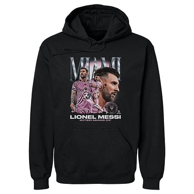 Men's 500 Level Lionel Messi Black Inter Miami CF Vintage Pullover Hoodie