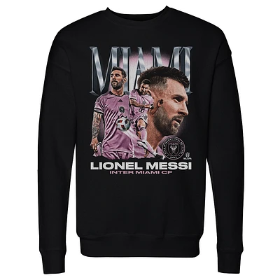 Men's 500 Level Lionel Messi Black Inter Miami CF Vintage Pullover Sweatshirt