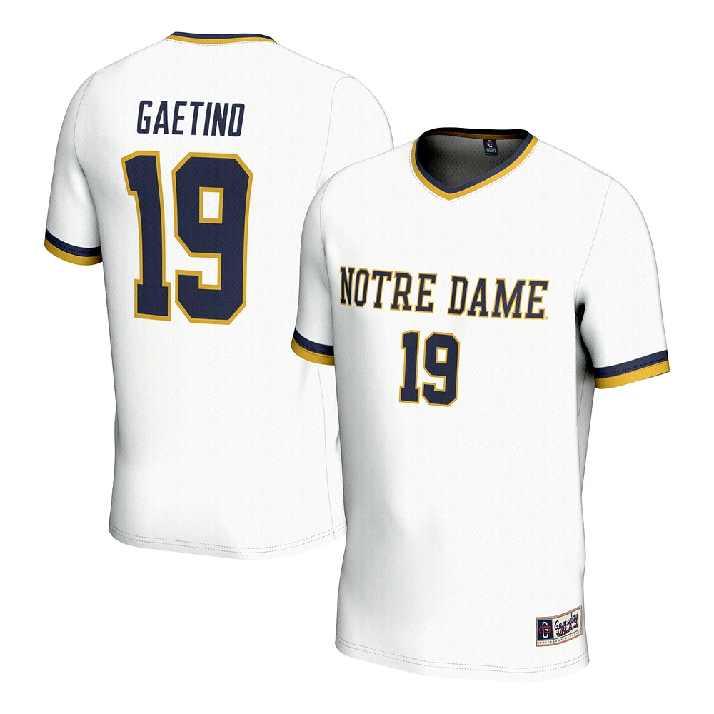 Unisex GameDay Greats Eva Gaetino White Notre Dame Fighting Irish Women's Soccer Fashion Jersey