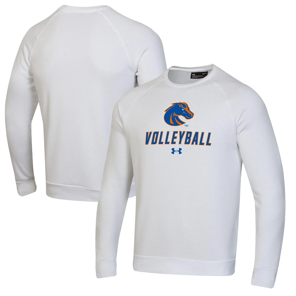 Men's Under Armour Boise State Broncos Volleyball Rival Fleece Raglan Pullover Sweatshirt