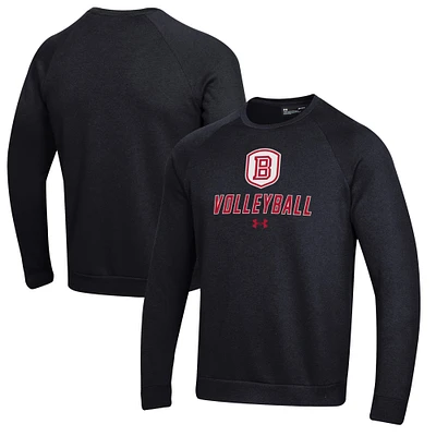 Men's Under Armour Bradley Braves Volleyball Rival Fleece Raglan Pullover Sweatshirt