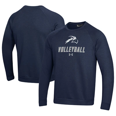 Men's Under Armour Navy UNF Ospreys Volleyball Rival Fleece Raglan Pullover Sweatshirt