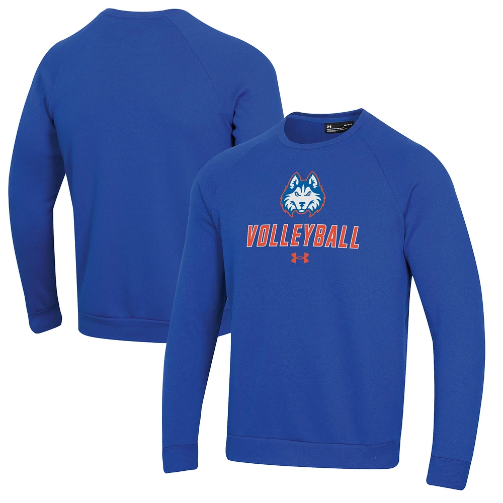 Men's Under Armour Houston Christian Huskies Volleyball Rival Fleece Raglan Pullover Sweatshirt