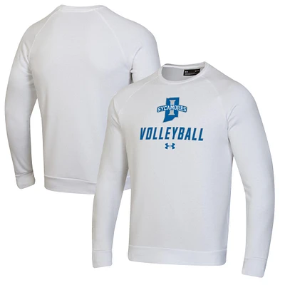 Men's Under Armour Indiana State Sycamores Volleyball Rival Fleece Raglan Pullover Sweatshirt