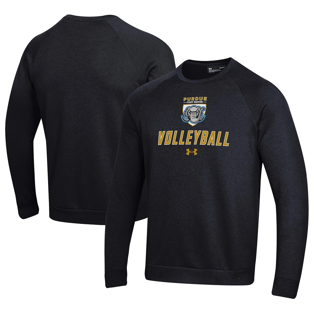 Men's Under Armour Purdue Fort Wayne Mastodons Volleyball Rival Fleece Raglan Pullover Sweatshirt