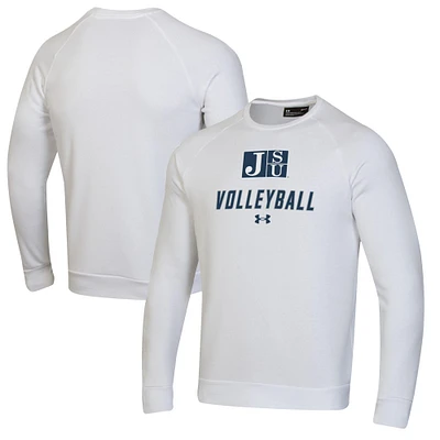 Men's Under Armour Jackson State Tigers Volleyball Rival Fleece Raglan Pullover Sweatshirt