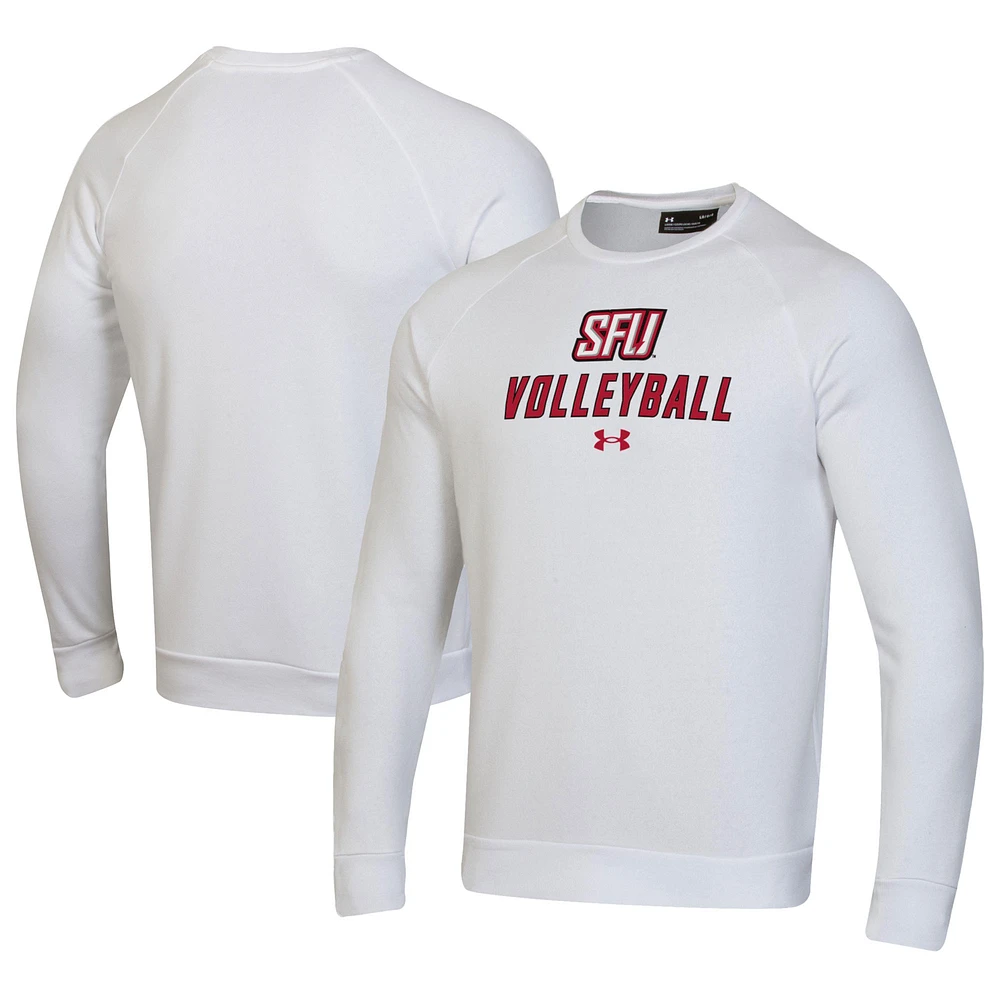 Men's Under Armour Saint Francis Red Flash Volleyball Rival Fleece Raglan Pullover Sweatshirt