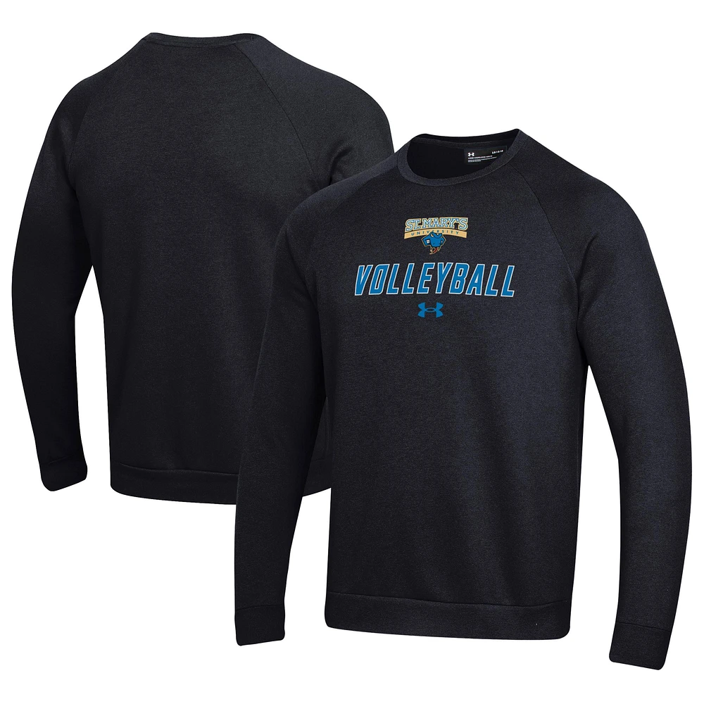 Men's Under Armour St. Mary's University Rattlers Volleyball Rival Fleece Raglan Pullover Sweatshirt
