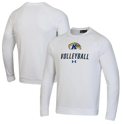 Men's Under Armour Kent State Golden Flashes Volleyball Rival Fleece Raglan Pullover Sweatshirt