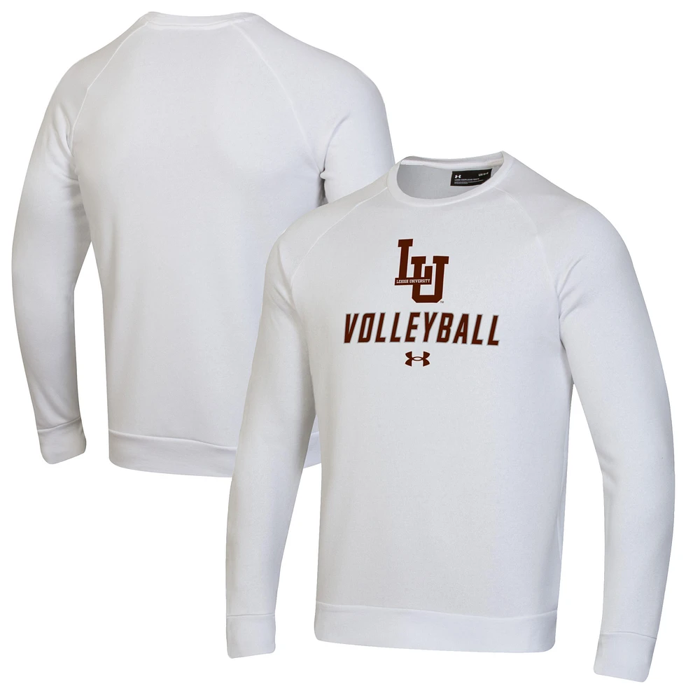 Men's Under Armour Lehigh Mountain Hawks Volleyball Rival Fleece Raglan Pullover Sweatshirt