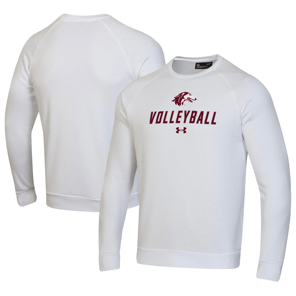 Men's Under Armour Southern Illinois Salukis Volleyball Rival Fleece Raglan Pullover Sweatshirt