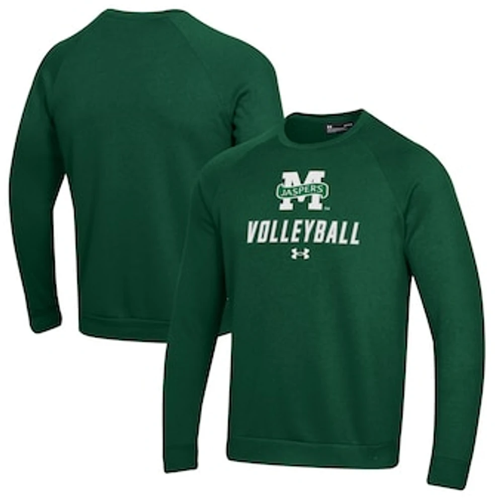 Men's Under Armour Manhattan Jaspers Volleyball Rival Fleece Raglan Pullover Sweatshirt