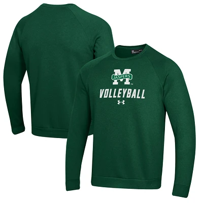 Men's Under Armour Manhattan Jaspers Volleyball Rival Fleece Raglan Pullover Sweatshirt