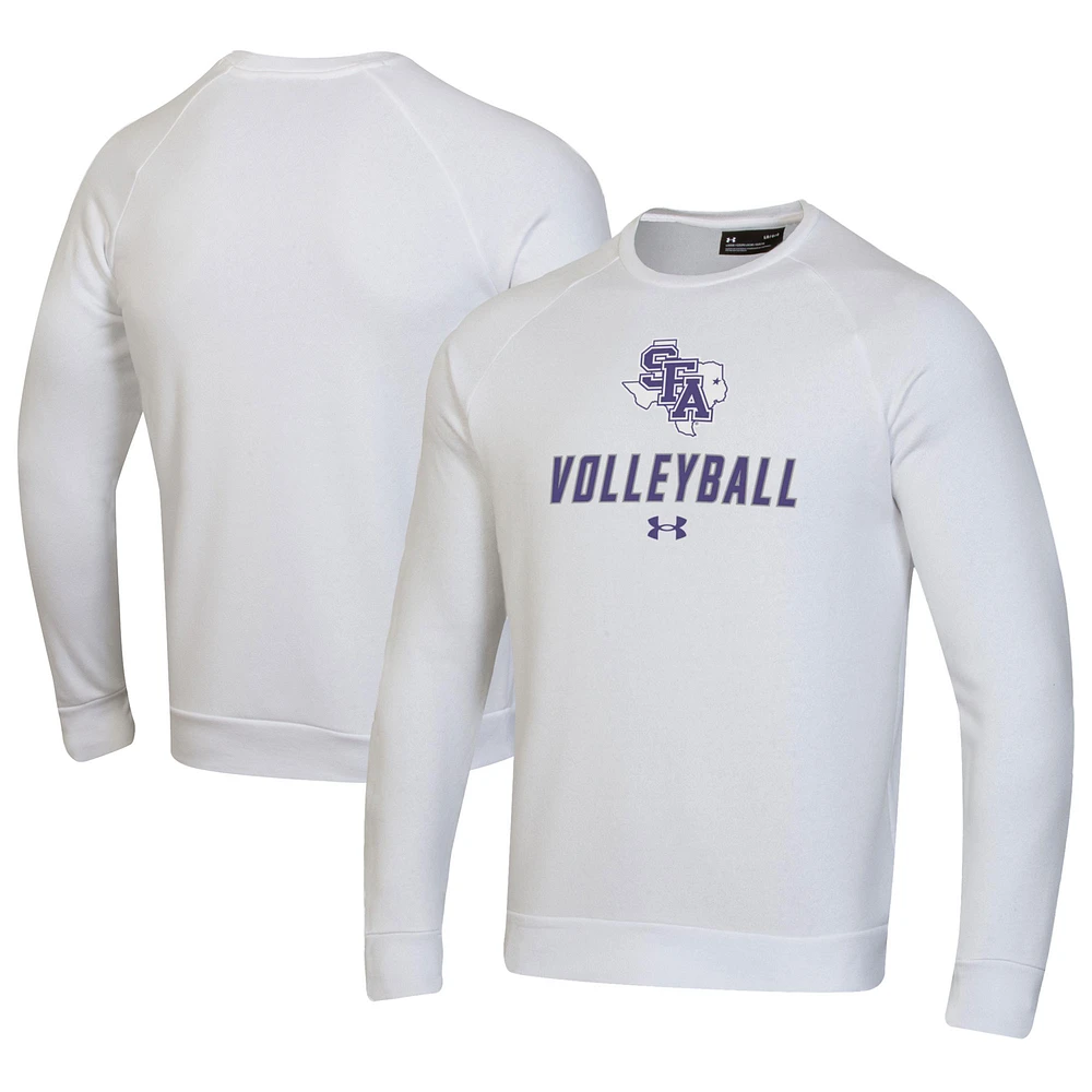 Men's Under Armour Stephen F Austin Lumberjacks Volleyball Rival Fleece Raglan Pullover Sweatshirt