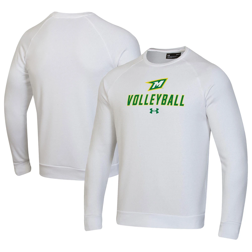 Men's Under Armour McDaniel Green Terror Volleyball Rival Fleece Raglan Pullover Sweatshirt