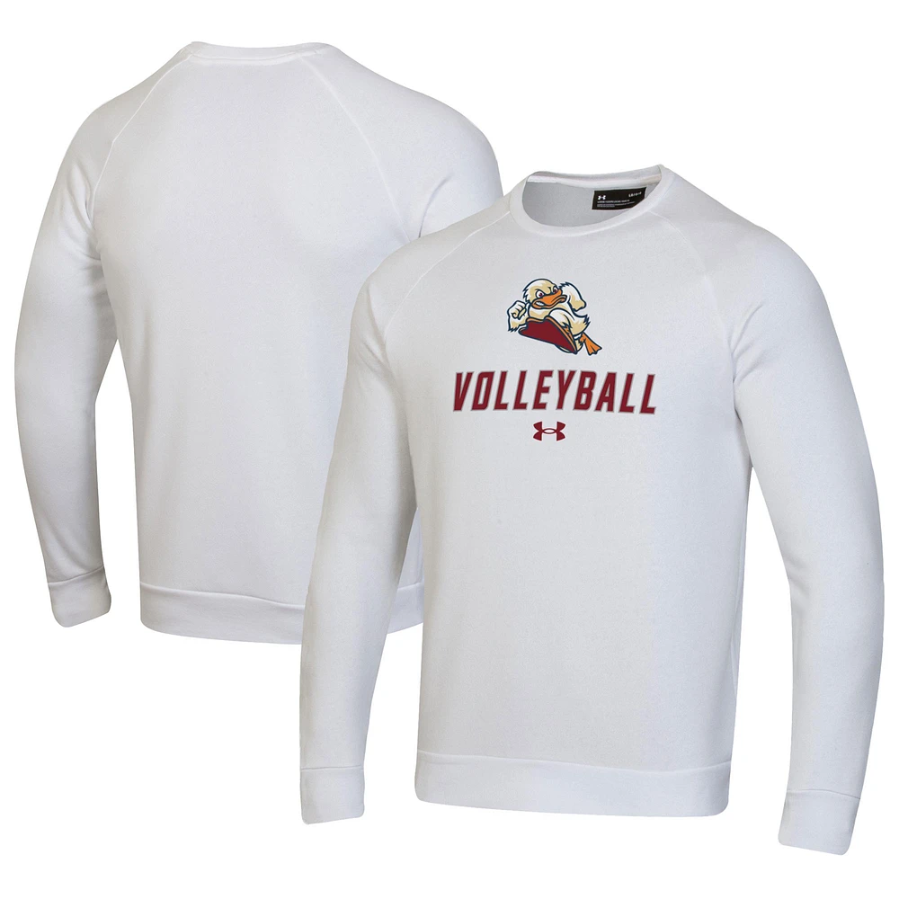 Men's Under Armour Stevens Institute of Technology Ducks Volleyball Rival Fleece Raglan Pullover Sweatshirt