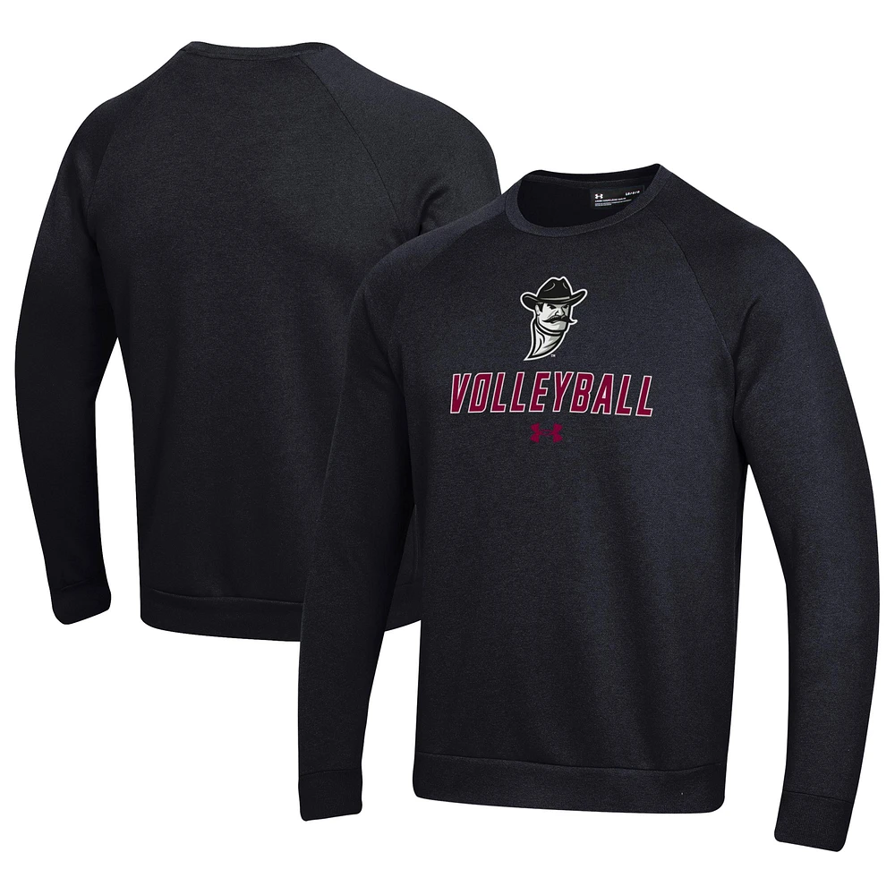 Men's Under Armour New Mexico State Aggies Volleyball Rival Fleece Raglan Pullover Sweatshirt