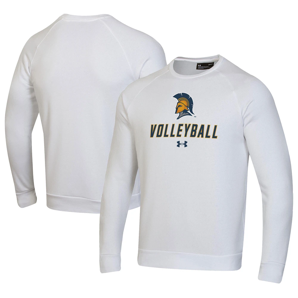 Men's Under Armour UNCG Spartans Volleyball Rival Fleece Raglan Pullover Sweatshirt