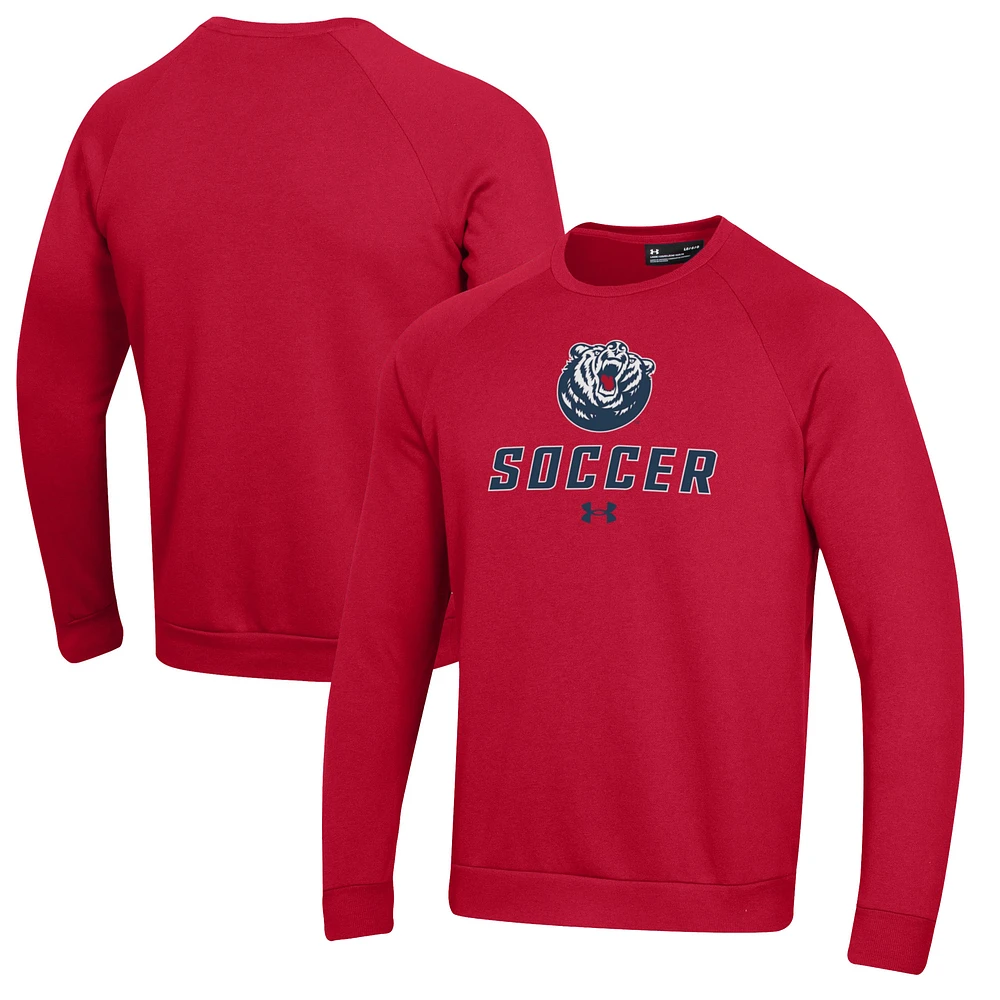 Men's Under Armour Belmont Bruins Soccer Rival Fleece Raglan Pullover Sweatshirt