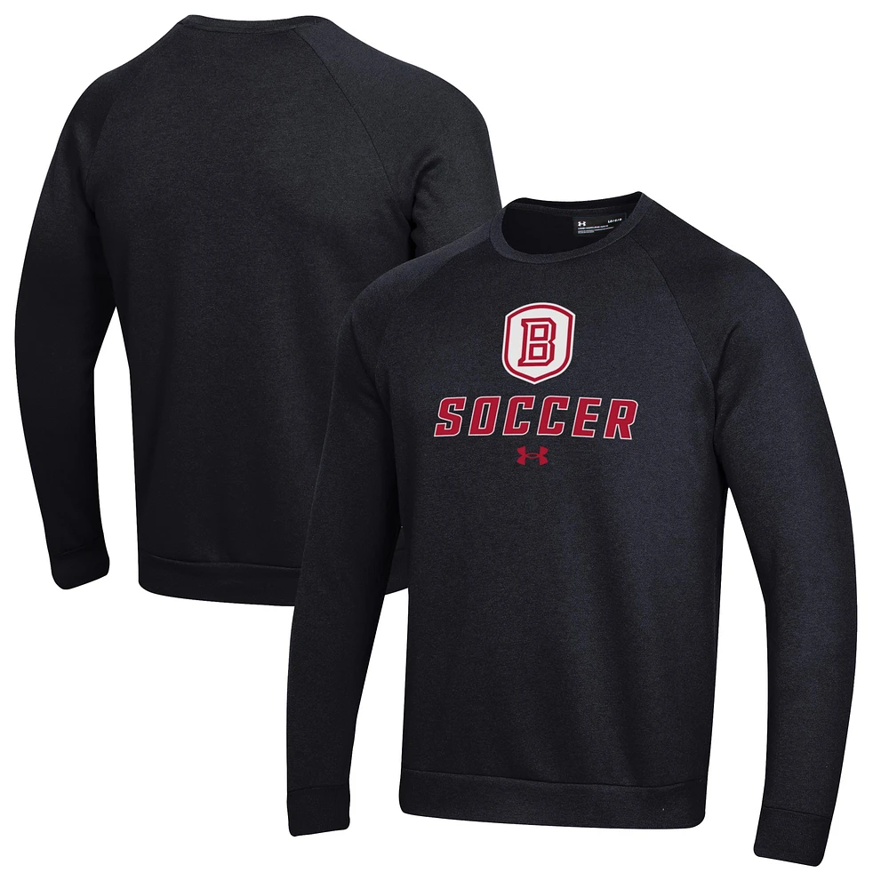 Men's Under Armour Bradley Braves Soccer Rival Fleece Raglan Pullover Sweatshirt