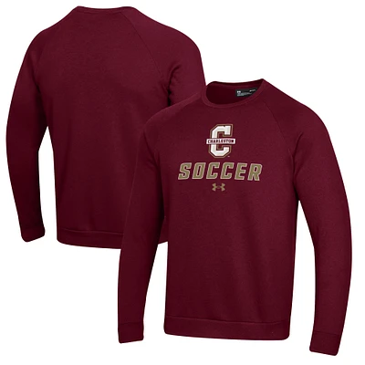 Men's Under Armour Maroon Charleston Cougars Soccer Rival Fleece Raglan Pullover Sweatshirt