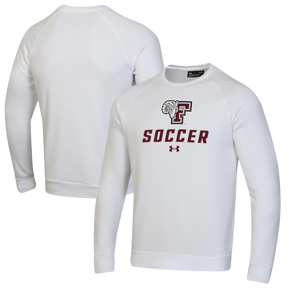 Men's Under Armour Fordham Rams Soccer Rival Fleece Raglan Pullover Sweatshirt