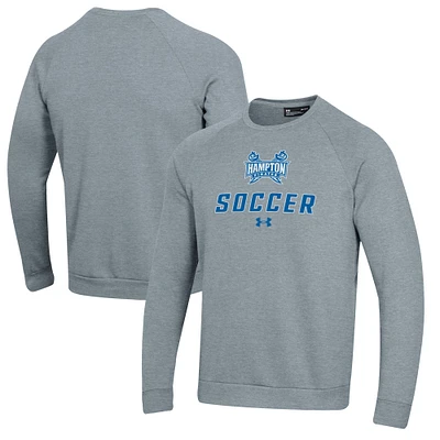 Men's Under Armour Gray Hampton Pirates Soccer Rival Fleece Raglan Pullover Sweatshirt