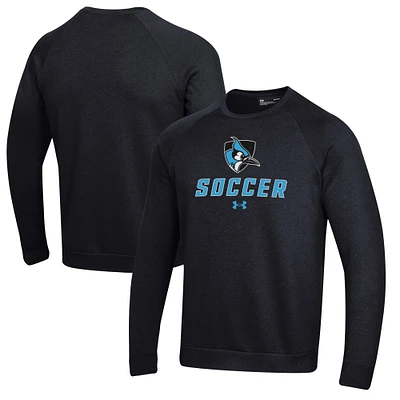 Men's Under Armour Johns Hopkins Blue Jays Soccer Rival Fleece Raglan Pullover Sweatshirt