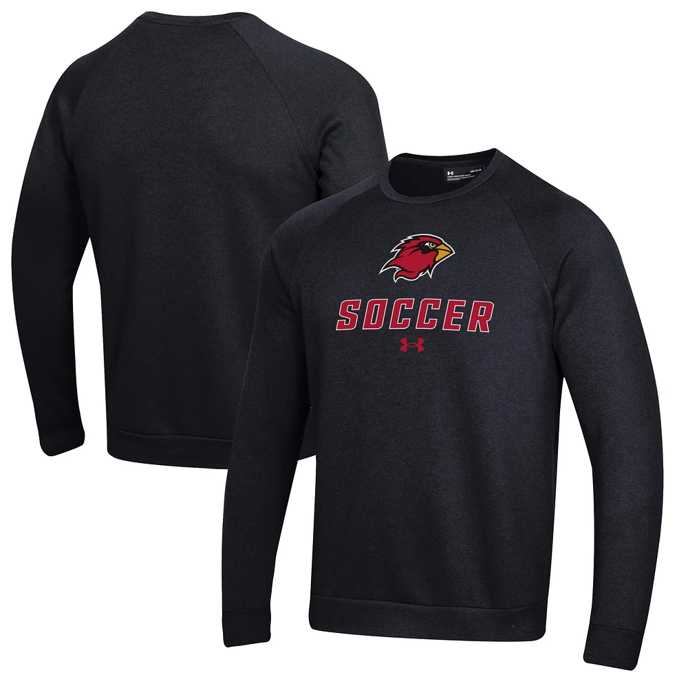 Men's Under Armour Lamar Cardinals Soccer Rival Fleece Raglan Pullover Sweatshirt