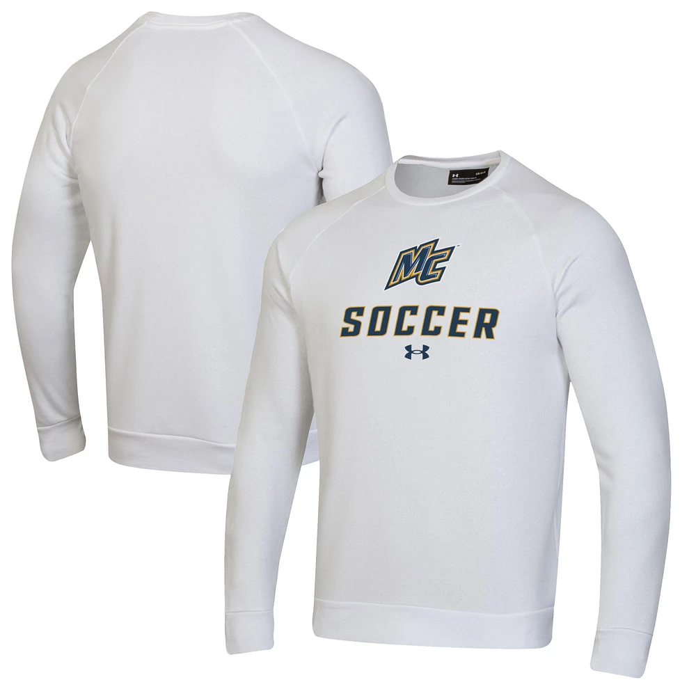 Men's Under Armour Merrimack College Warriors Soccer Rival Fleece Raglan Pullover Sweatshirt