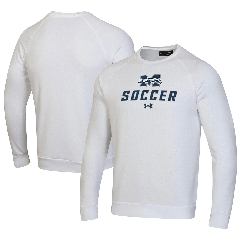 Men's Under Armour Moravian Greyhounds Soccer Rival Fleece Raglan Pullover Sweatshirt