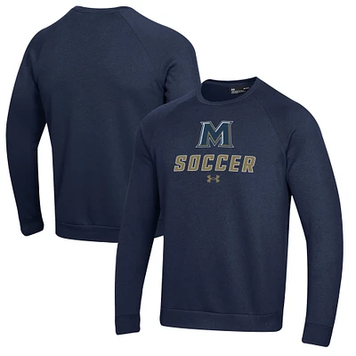Men's Under Armour Navy Mount St. Mary's Mountaineers Soccer Rival Fleece Raglan Pullover Sweatshirt