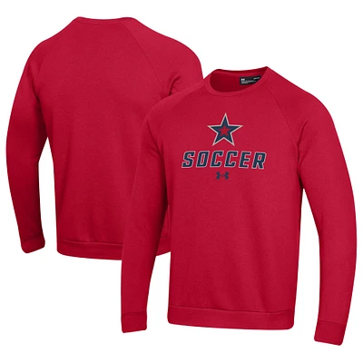 Men's Under Armour Robert Morris Colonials Soccer Rival Fleece Raglan Pullover Sweatshirt