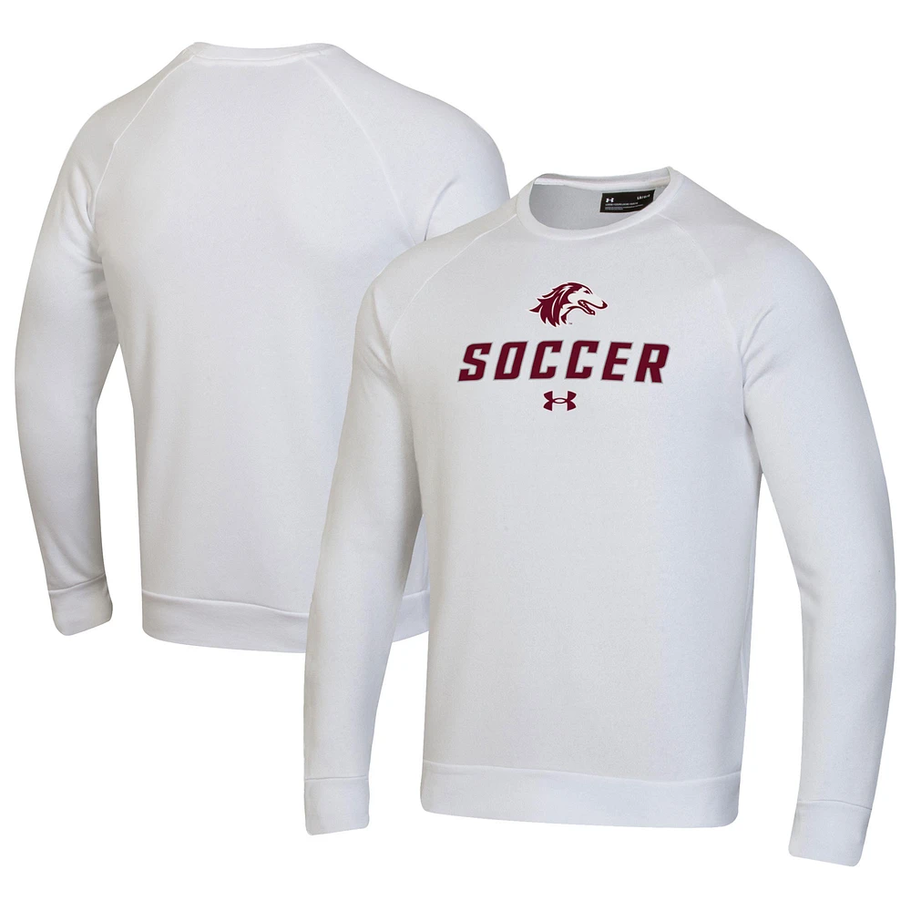 Men's Under Armour Southern Illinois Salukis Soccer Rival Fleece Raglan Pullover Sweatshirt