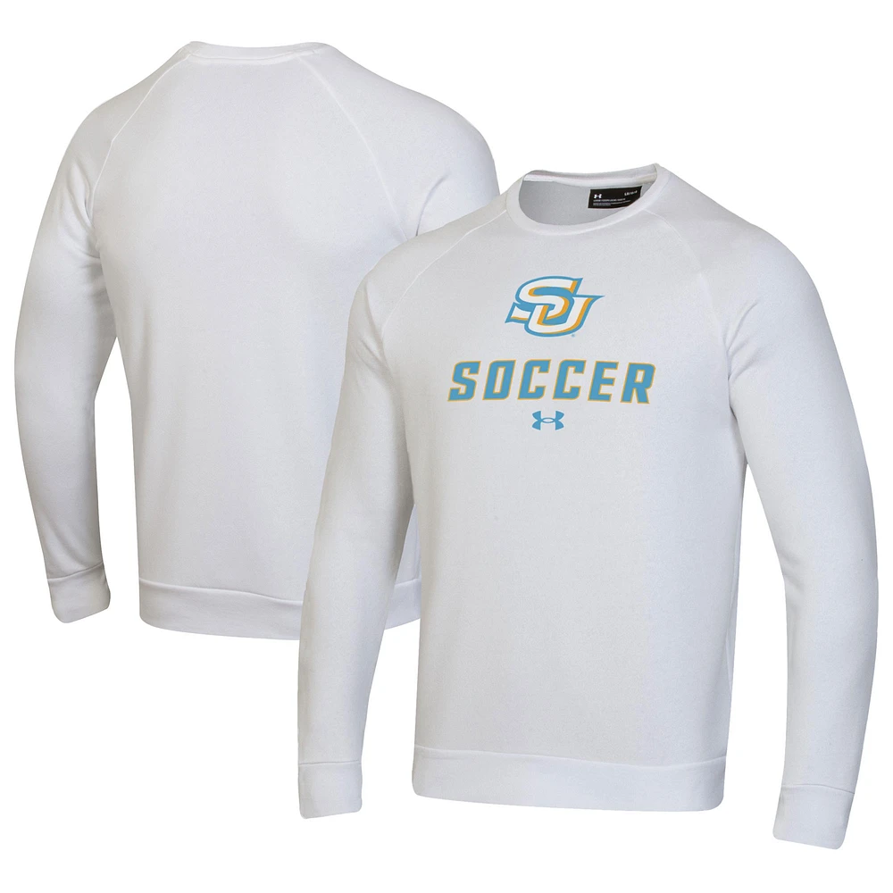 Men's Under Armour Southern University Jaguars Soccer Rival Fleece Raglan Pullover Sweatshirt