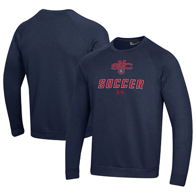 Men's Under Armour Navy Saint Mary's Gaels Soccer Rival Fleece Raglan Pullover Sweatshirt