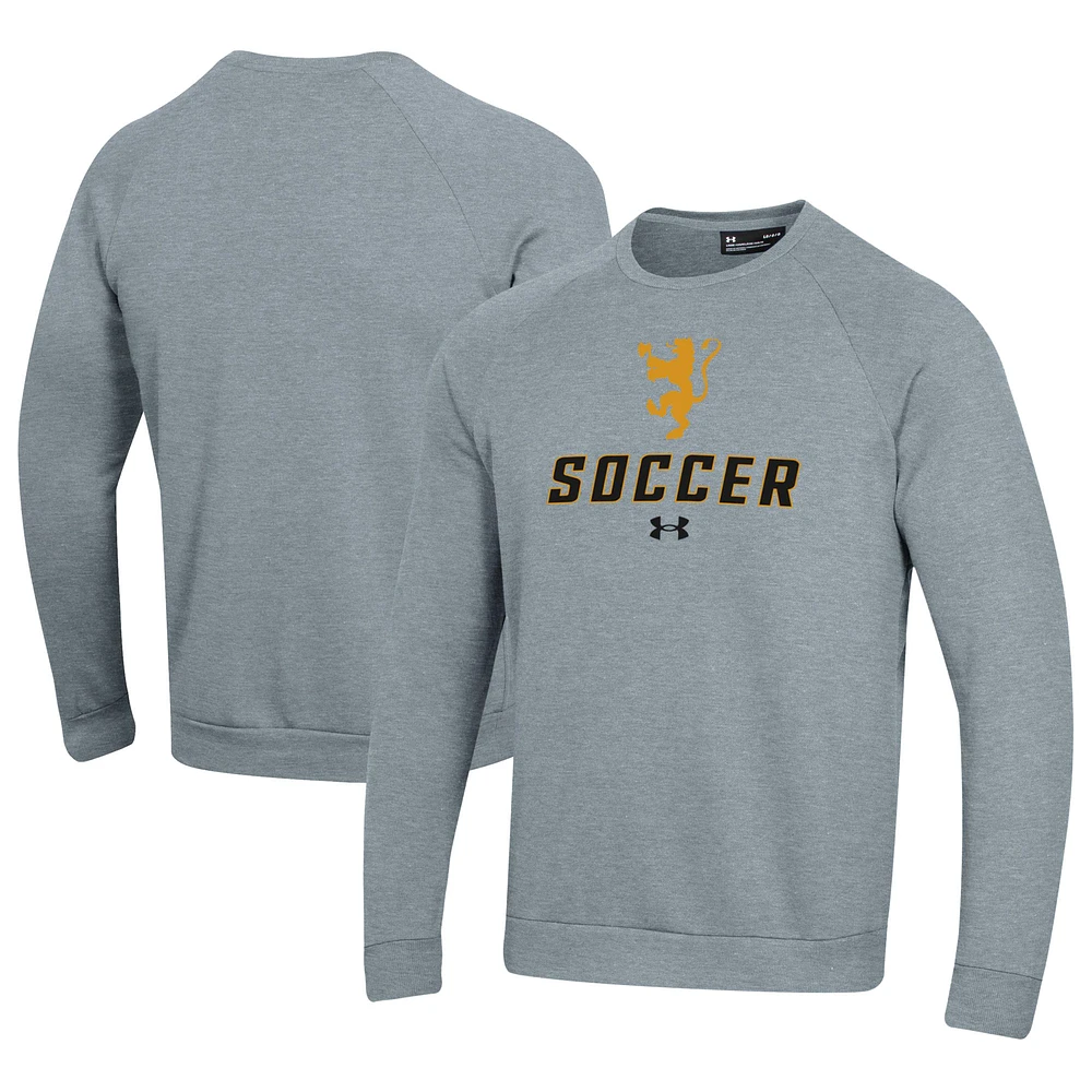 Men's Under Armour Gray St. Olaf Oles Soccer Rival Fleece Raglan Pullover Sweatshirt