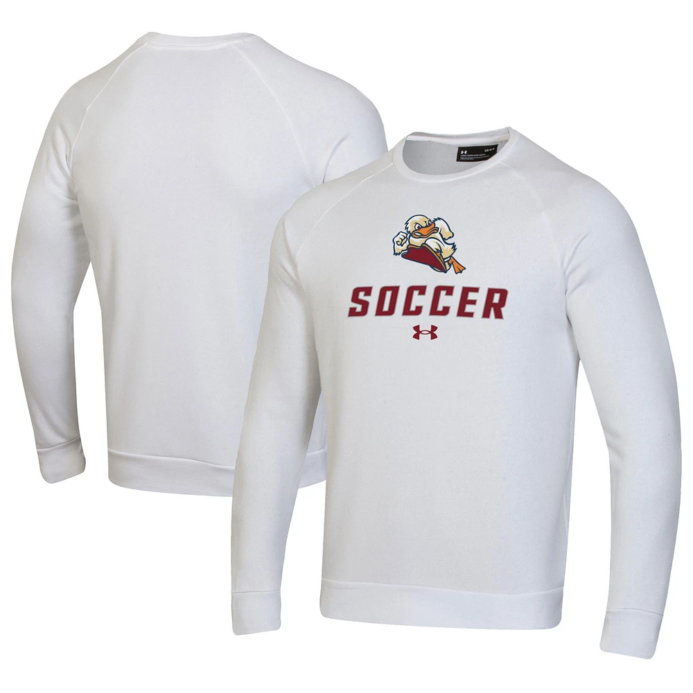 Men's Under Armour Stevens Institute of Technology Ducks Soccer Rival Fleece Raglan Pullover Sweatshirt