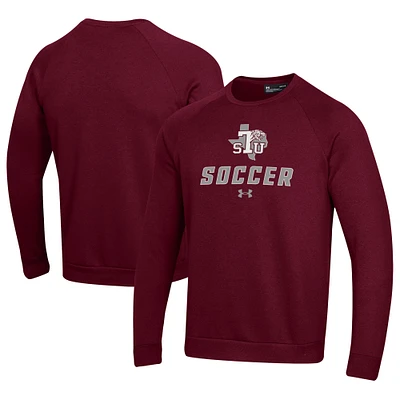 Men's Under Armour Maroon Texas Southern Tigers Soccer Rival Fleece Raglan Pullover Sweatshirt
