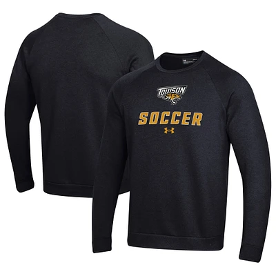 Men's Under Armour Towson Tigers Soccer Rival Fleece Raglan Pullover Sweatshirt