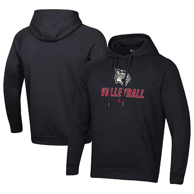 Men's Under Armour Davidson Wildcats Rival Fleece Pullover Hoodie
