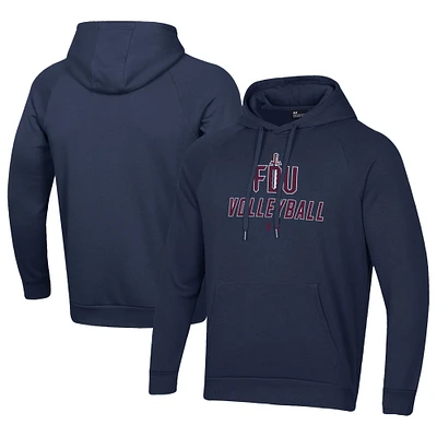 Men's Under Armour Navy Fairleigh Dickinson Knights Rival Fleece Pullover Hoodie