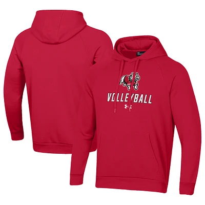 Men's Under Armour Scarlet Gardner-Webb Bulldogs Rival Fleece Pullover Hoodie